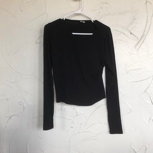 Garage plain black long sleeve